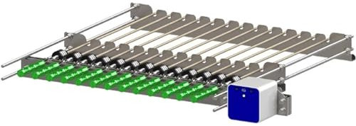 LBMED Electric Skewer Turner, Automatic Rotating Skewers Rack with 13 String Grid Design, 360° Automatic Flip and 2-5RPM/min Speed, Bearing Capacity 5KG, Healthy Even Grilling, for Picnic, Resort