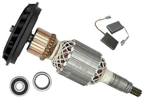 Rotor + roulements à billes + balais de charbon pour Bosch GBH11DE GSH11E (1614011072)