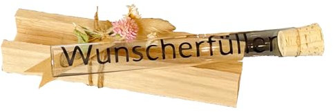 Geschenkset Röhrchen Reagenzglas aus echtem Glas als Geldgeschenk zb zur Taufe oder zur Kommunion Wunscherfüller