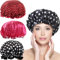 3 Stück Wasserdichte Duschhauben Damen, wiederverwendbar Duschhauben,Dusche Wasserdicht Doppellagig,große Elastische Shower Cap, für Mädchen Frauen Kosmetik Zuhause Hotel Reisen