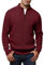 Meilicloth Pullover Herren Winter Troyer Herren Feinstrick Strickpullover Half Zip Pulli Winterpullover Warm Sweater Männer Arbeitspullover Rollkragenpullover Rot L