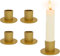 4 Stück Weiß Kerzenständer,Retro Candlelight Dinner Kerzenhalter, für Wohn,Esszimmer und Schlafzimmerdekoration Kamindekoration (4 St Gold)