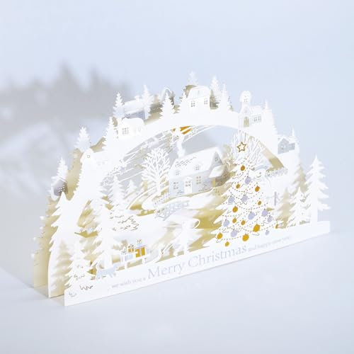 GEHENFRUCHT 3D Weihnachtskarten 3D Weihnachtsgrußkarte mit Umschlag, Geschenkkarte Weihnachten Pop up Weihnachtskarten Geschenk für Weihnachten, Chrismas (3D WeihnachtKarten D)