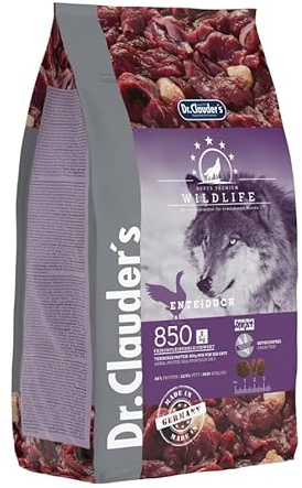 DR.CLAUDER’S - Wildlife | Natürliches Trockenfutter mit Omega-Fettsäuren und Mineralien für ausgewachsene Hunde. Getreidefreies Alleinfutter im Beutel ohne Konservierungsstoffe | 2kg Ente