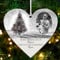 Personalised Memorial Christmas Bauble Custom Christmas Baubles Ornaments Gifts Xmas Tree Decorations In Loving Memory Hanging Xmas Keepsake for Your Loved Ones (Design 3, Heart)