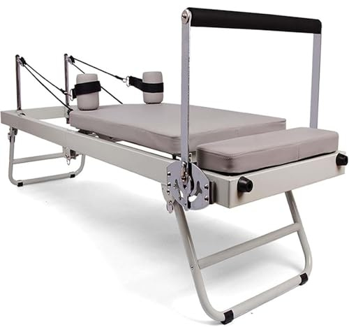 001,Pilates Reformer-Maschine Für Zuhause – Faltbares Bett Mit Einstellbarer Intensität Für Krafttraining – Yoga-Trainingsgerät, Faltbare Pilates Reformer-Maschine Für Das Training