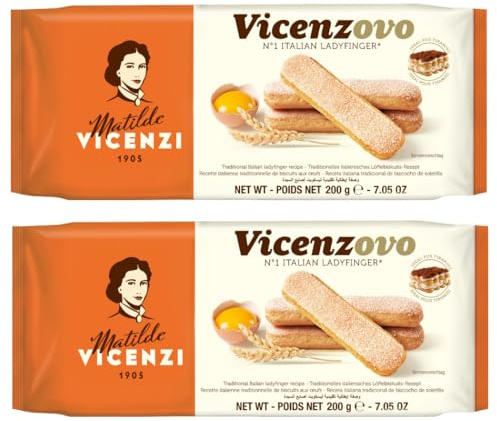 Matilde Vicenzi Vicenzovo Italian Savoiardi Ladyfinger Tiramisu Dessert Biscuits Cookies 200g (Pack of 2)