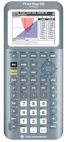 TI-84 Plus CE Graphing Calculator, Fractal Frost | Computer version included, USB charging, Full color, Faster than TI-84 Plus