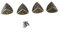 Eckenschutz, 40 mm, Metall, für Tische und dekorative Boxen, 4 Stück