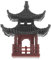 Homoyoyo Mini Pagode Japonaise en Plastique - Statue Décorative avec Lanterne - Ornement De Bureau Et Décoration D'Aquarium Idéal pour Le Jardin Et La Maison