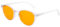 OKH Runde Blaulicht Blockierende Brille 99% Blaulichtfilter für Computer und Telefon, gegen Augenbelastung und Ermüdung leichte langlebige Gamer Brille (Transparent/Orange)