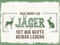mrdeco Holzschild 30x40cm Hier wohnt ein Jäger mit der Beute Holz Schild