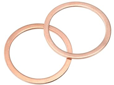 QUARKZMAN 6 Stück Unterlegscheiben Set, M33 x 40mm x 1.5mm Messing Ring Beilagscheiben Sortiment, Flach Sicherungsscheiben Flachdichtung Metallscheiben für Schrauben Bolzen Muttern