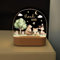 Bärenfreunde personalisiertes Nachtlicht für Babys, Nachttischlampe für Kinderzimmer, Babyzimmer, Nachttisch optional mit Akku und Fernbedienung als Geschenk für Kinder (Tiere Wald Mond Sterne)