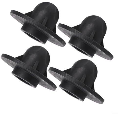 4 Stück Campingstuhl-Gummi-Fuß-Ersatz, rutschfeste Möbelbeinschoner für Outdoor-Mond-Stühle, mehrere Größen, 13 mm, 14 mm, 16 mm, Schwarz (14 mm)
