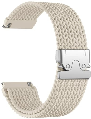 Geflochtenes Uhrenarmband 18mm Kompatibel mit Garmin Venu 3S Armband Damen Herren, Armband Nylon für Garmin Venu 2S, 18mm Nylon Quick Release Armbänder für Vivoactive 4S 3S Forerunner 255s 265s