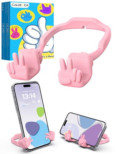 Mobile Phone Stand for Desk Stocking Stuffers for Teen Girls Boys Gifts | Peace Sign Thumbs Lazy Cell Phone Holder foriPhone Cool Gadgets Christmas Birthday Gifts for Women Men Teenage Adults Wife