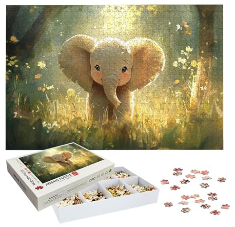 Puzzle 6000 Teile, Elefant Puzzle 6000 Teile Erwachsene, Klassische Puzzles Tier, Holzpuzzle Erwachsene, Puzzlespiele für Die Ganze Familie, Geschenke für Frauen, Geschenke für Männer, Wanddeko, -6945