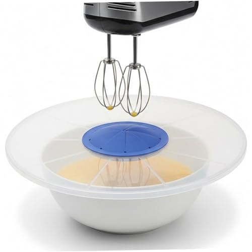 Ameble Mixing Head Anti Splatter Baffle 12 Inch Plastic Mixer Splatter Guard Compatible with Most Mixing Bowl Sizes Kitchen Stand Mixer Accessories Anti Screen for Baking and Blending