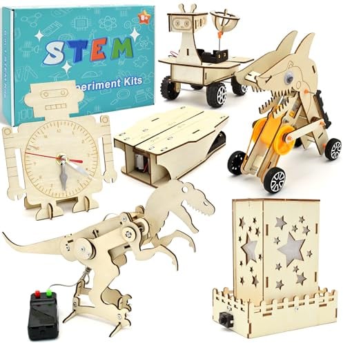 FEMBW Kit de Construcción Científica, 6 Sets Montaje y Experimentos para Niños de 8 a 14 Años, Electronico Kit Experimentos Juego Física Práctica, Science Kits Eléctrico DIY