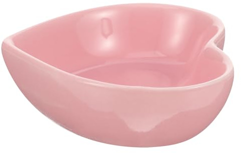 WATIIFUFU Gamelle en Céramique de Cœur pour Hamster et Écureuil, Résistante à l'usure et Remplaçable, Bol d'eau Rose pour Accessoires Rongeurs