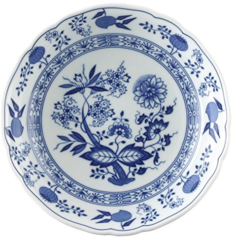 Hutschenreuther 02001-720002-13151 Zwiebelmuster Salatteller, 19 cm, tief, blau