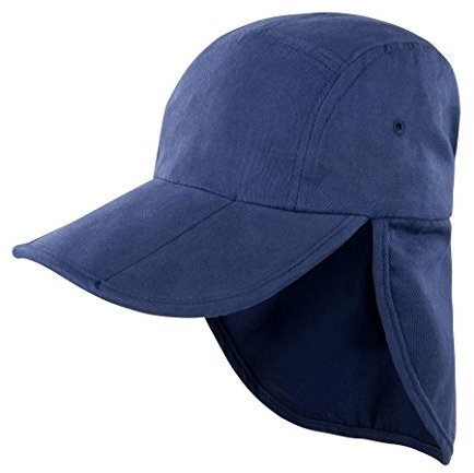 Result Headwear Safari-Mütze mit Nackenschutz für Kids RC076J, Farbe:Navy