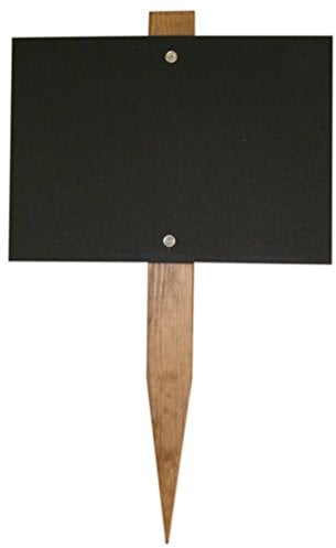 Chalkboards UK Mini Blackboard Garden Stake, Wood, Black, 150 x 105 mm