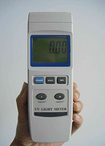 Gowe 2 mW/cm2,20 mW/cm², Banddurchgang 290-390 nm, UVA/UVB-UV-Lichtmesser, Taschen-UVA- und UVB-Lichtmessgerät, Radiometer