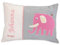 Glückspilz Namenskissen Babykissen I Elefant I Rosa Grau I 25 x 35 cm