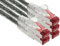 1aTTack.de - 5x 5m câble patch CAT6 S/FTP PIMF blindage CAT.6 câble réseau RJ45 câble Ethernet DSL LAN routeur commutateur modem panneau de brassage - transparent - 5 pièces