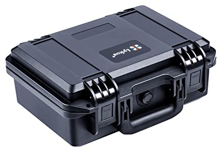 HC-3010 Wasserdicht Pistolenkoffer/Waffenkoffer mit anpassbar Rasterschaumstoff, Innengröße 30x20x12 cm, geeignet für Pistole, kleine Drohne, Camcorder, Actionkamera und andere