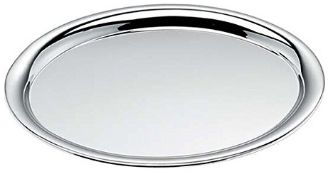 Tablett aus Metall, poliert, aus 925er-Silber, hergestellt in Italien, 82227