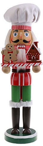 BUON NATALE VINTAGE WOOD NUTCRACKER FIGURE XAMS DECORATION ORNAMENT -36 / 38CM, Cuoco