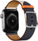 MroTech Cinturino Compatibile per Apple Watch Ultra 49mm 45mm 44mm 42mm Cinturini Serie 9/8/7/6/5/4/3/2/1 42 44 45 49 mm Watch Band Bracciale Vera Pelle Cuoio Loop Indigo con Fibbia Quadrata Argento