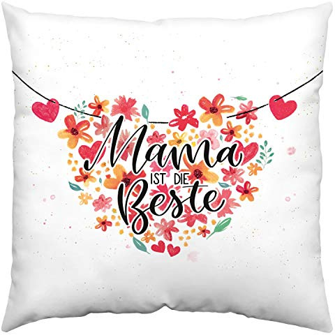 GRUSS & CO 46897 Kissen mit Spruch Mama ist die Beste, 40 cm x 40 cm