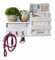 Eitida Wall Mount Entryway Storage Organizer and Mail Basket with 3 Key Holder for Car Keys, Leashes, Newspapers and Clothes, Wood Floating Shelf_White