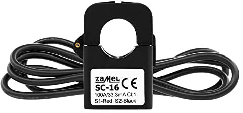 Zamel Supla zuverlässig, innovativ, intelligent, modern, speziell, einzigartig, kabellos, ermöglicht eine Kontrolle des Energieverbrauchs Stromwandler 100A / 33,3mA SC-16 für den Energiemonitor MEW-01