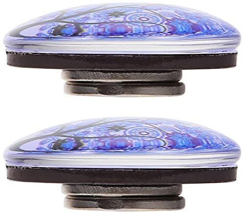 EXCEART 2pcs Magnet Cover Holder Round Fridge Magnet Cover Minders Locator Diamond Art Accessories Tools, Purple, 3.2X3.2cm