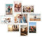 VictoR Bilderrahmen Collage Weiß Holz mit 9 Bildern (8 x 10x15cm; 1 x 13x18cm) - Collage Bilderrahmen Set - Collagerahmen Holz