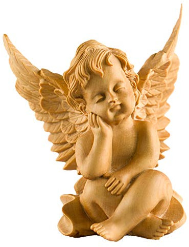 YTOOZ Engel Figur Skulptur, Engel Holzschnitzerei Modell Retro Eros Statue Handwerk Sammlung Dekoration Geschenk