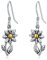 PROESS Gänseblümchen Ohrringe für Damen 925 Sterling Silber Gänseblümchen Blumen Ohrring Gänseblümchen Schmuck Geschenke für Frauen Mädchen Teenager