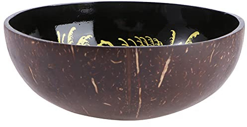 Healeved Natural Coconut Shell Bowl Decorative Storage for Keys Nuts Candy Unique Patterns Design for Home Office Living Decor