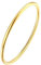 PAMTIER Damen Armreif aus Edelstahl 2mm Glänzend Rund Oval Massiv Stapelbar Dünn Gold 65mm