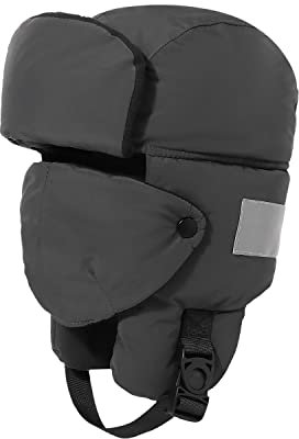 CLAPE Winddicht Wintermütze mit Ohrenklappen Wasserdicht Trappermütze Fliegermützen für Herren Russische Mütze Winter Warm Hat with Detachable Mask