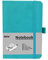 Mlife A6 Klein Journal Notizbuch, 192 Seiten, A6 Notizbücher Mini Hardcover mit elastischem Verschlussband und Falttasche (Türkis)