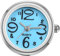 JewelryWe Ringuhr Fingeruhr Damen Ultradünn Rund Analog Quarz Ring Uhr Verstellbar Fingerringuhr Uhrenring Silber Blau