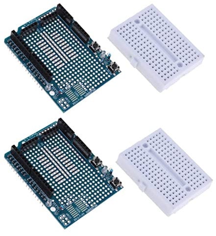 Hailege 2pcs Proto Shield Prototype Expansion Board with SYB-170 Mini Breadboard Based for ProtoShield