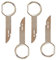 4pcs Car Radio Removal Tool Key,Car Radio Release Keys Extraction Tool, Stainless Steel Pins Radio Adapter Disassembly Tool for Volkswagen Ford Focus Fiesta Mondeo Audi Mercedes,silver