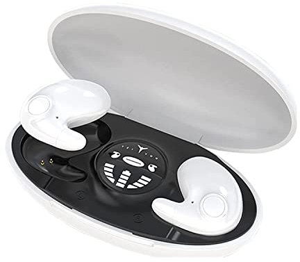 Invisible Sleep Wireless Earphone IPX5 Waterproof,True Wireless Earbuds Sense-Free to Wear Bluetooth 5.3 Headphones Touch Control,with Wireless Charging Case,Earbuds Wireless Bluetooth (White)